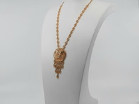 Collier en paar oorhangers, 20 karaats - afbeelding 1 van  18