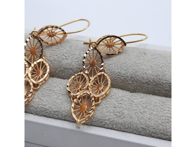 Collier en paar oorhangers, 20 karaats - afbeelding 12 van  18