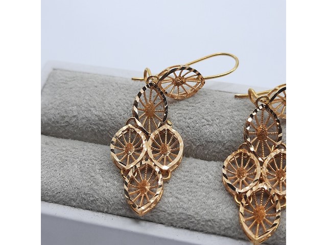 Collier en paar oorhangers, 20 karaats - afbeelding 13 van  18