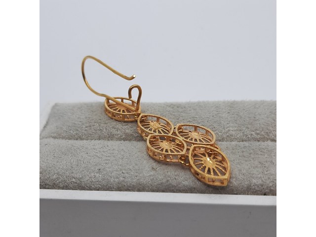 Collier en paar oorhangers, 20 karaats - afbeelding 16 van  18