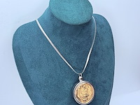Collier met boeddhistisch 'hiëroglief' amulet hanger - afbeelding 1 van  6