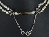 Collier met diamanten en orient parels - afbeelding 4 van  5
