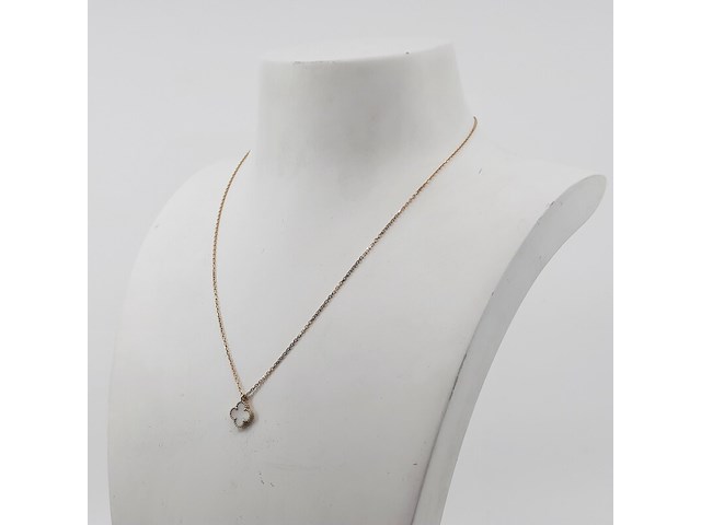 Collier met hanger, 18 karaats, van cleef & arpels, alhambra - afbeelding 1 van  14