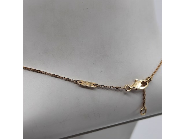 Collier met hanger, 18 karaats, van cleef & arpels, alhambra - afbeelding 13 van  14