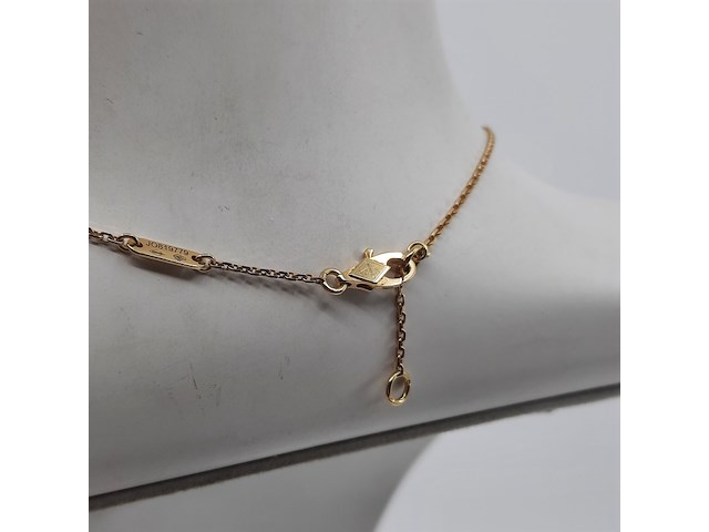 Collier met hanger, 18 karaats, van cleef & arpels, alhambra - afbeelding 14 van  14