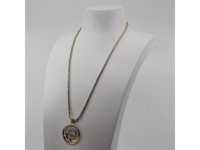 Collier met hanger, 18 karaats - afbeelding 1 van  10