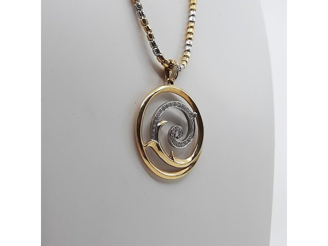 Collier met hanger, 18 karaats - afbeelding 6 van  10