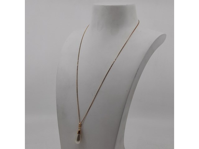 Collier met hanger, 18 karaats - afbeelding 1 van  10