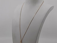 Collier met hanger, 18 karaats - afbeelding 1 van  10