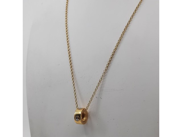 Collier met hanger, 18 karaats - afbeelding 3 van  10