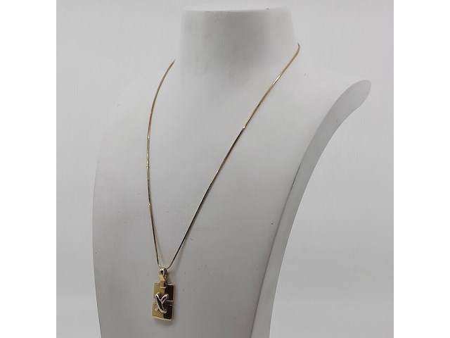 Collier met hanger, 18 karaats - afbeelding 1 van  10