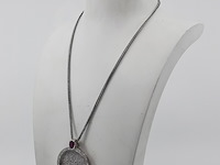 Collier met hanger, 18 karaats - afbeelding 1 van  7