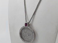 Collier met hanger, 18 karaats - afbeelding 2 van  7