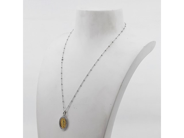 Collier met hanger, 18 karaats - afbeelding 1 van  10