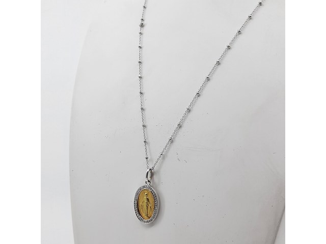 Collier met hanger, 18 karaats - afbeelding 2 van  10