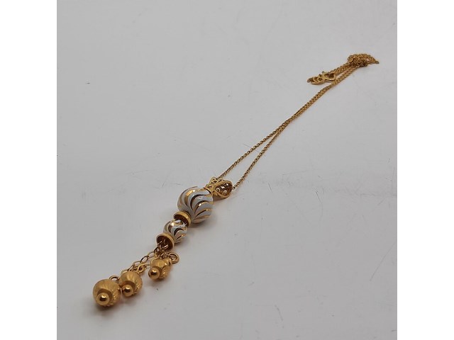 Collier met hanger, 22 karaats - afbeelding 1 van  6