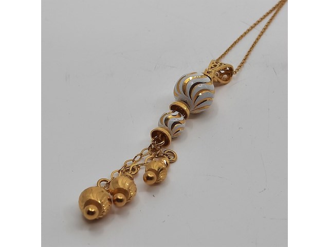 Collier met hanger, 22 karaats - afbeelding 2 van  6