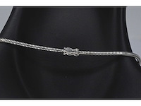 Collier met peer vorm diamant 3.50 carat en diamanten - afbeelding 10 van  10