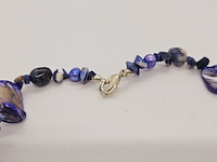 Collier turquoise en gepolijst parelmoer - afbeelding 4 van  4