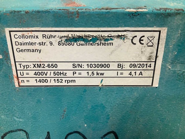 Collomix xm2-650 mixer - afbeelding 4 van  4