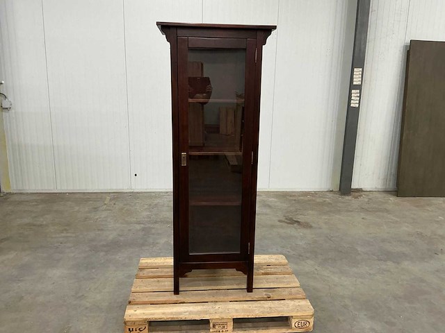 Coloniaal eiken vitrinekast 175x69,5x47,5cm - afbeelding 1 van  1