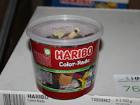 Color rado haribo in 7 overdozen met 6 emmers a650 g. tht 6-2026. - afbeelding 1 van  2