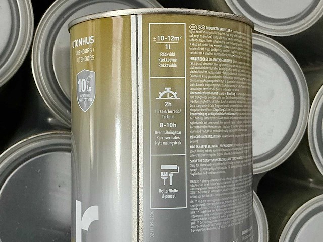 Col.r zwarte deur- en raam buitenverf 1l (66x) - afbeelding 2 van  5