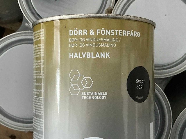 Col.r zwarte deur- en raam buitenverf 1l (66x) - afbeelding 3 van  5