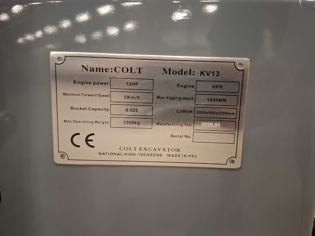Colt - 2026 - kv13 - minigraafmachine - afbeelding 15 van  16