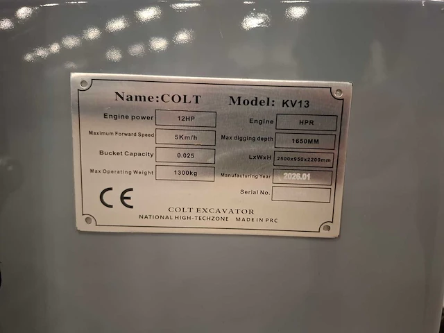 Colt - 2026 - kv13 - minigraafmachine - afbeelding 7 van  16