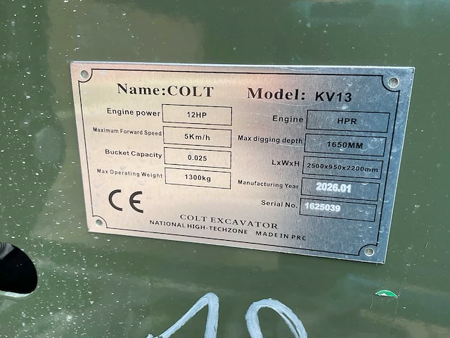 Colt kv13 groen minigraafmachine - afbeelding 4 van  21