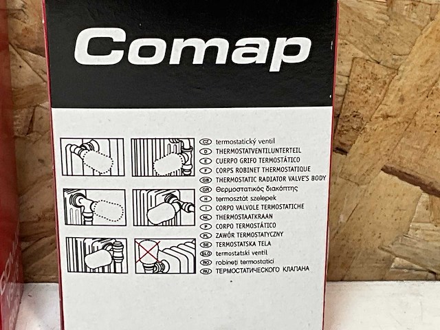 Comap thermotriaxe thermostaatkraan dubbel haaks verkeerd 3/8" m28 (2x) - afbeelding 3 van  4