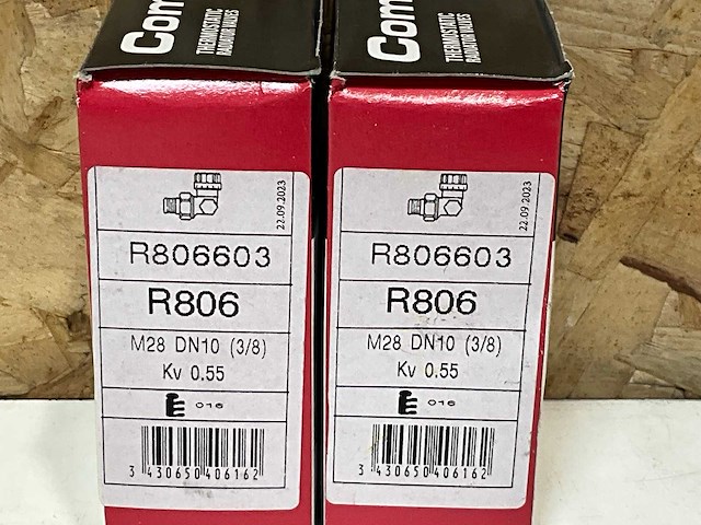 Comap thermotriaxe thermostaatkraan dubbel haaks verkeerd 3/8" m28 (2x) - afbeelding 4 van  4