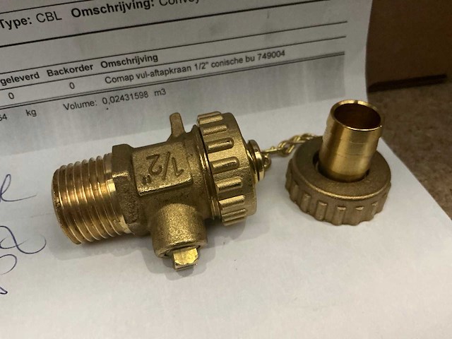 Comap vul-aftapkraan 1/2” (84x) - afbeelding 1 van  1