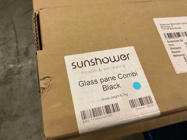 Combi black sunshower glaspaneel - afbeelding 3 van  4