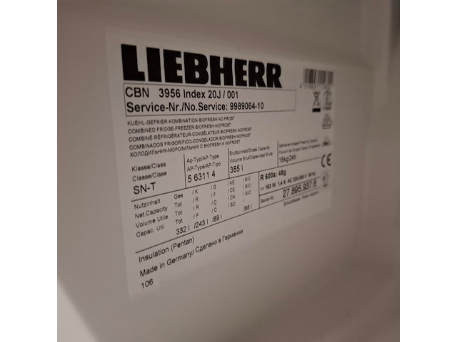 Combi kast no frost, liebherr a++, cbn3956 - afbeelding 6 van  7