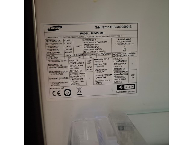 Combi koelkast a+++, samsung no frost, rl56ghgih, grijs / chroom - afbeelding 9 van  9
