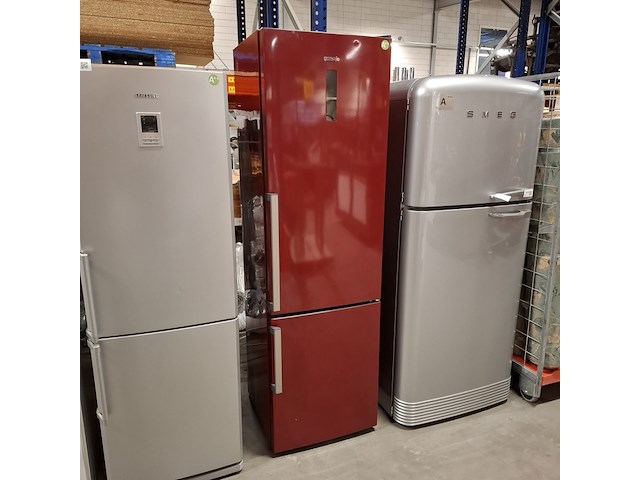 Combi koelkast, gorenje no frost, hzf3769e, rood - afbeelding 1 van  11