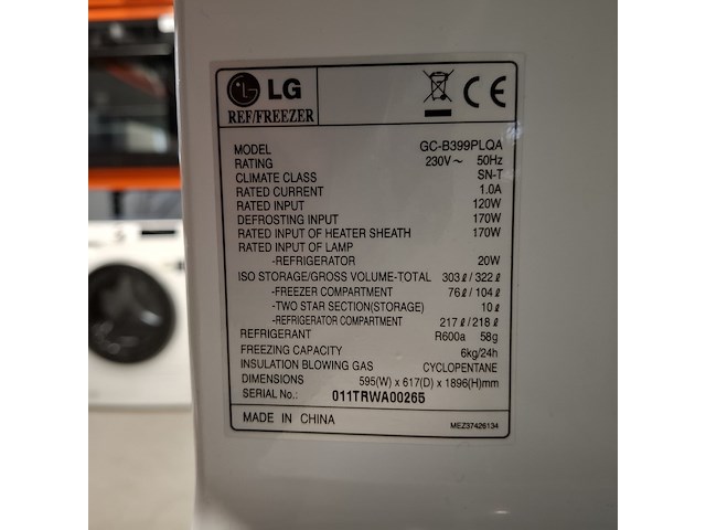 Combi koelkast, lg, gc-b399plqa | nofrost | a+++, grijs / chroom - afbeelding 6 van  8