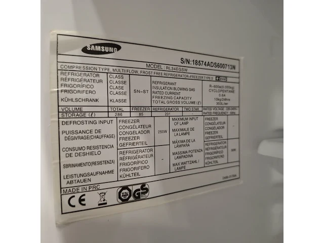 Combi koelkast no frost, samsung a++, rl34egsw - afbeelding 6 van  6