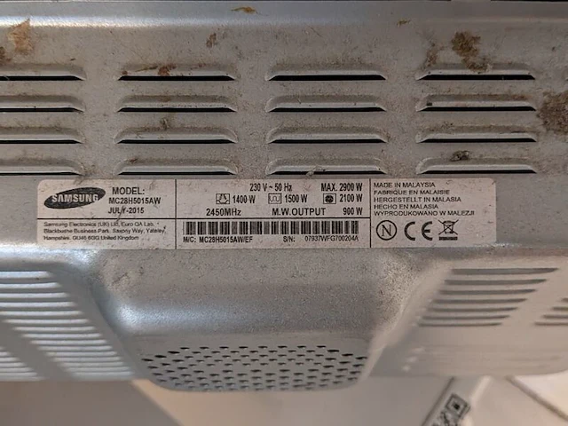 Combi-magnetron, samsung, smart oven mc28h5015aw - afbeelding 5 van  5