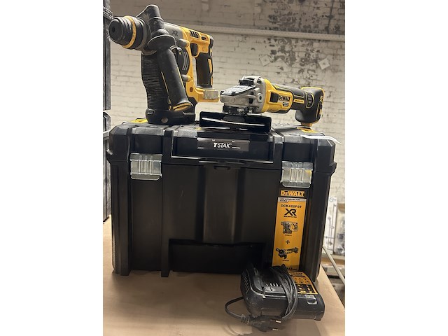 Combihamer, 1x haakse slijper, 1x koffer, dewalt, dch273, dcg405 - afbeelding 1 van  6