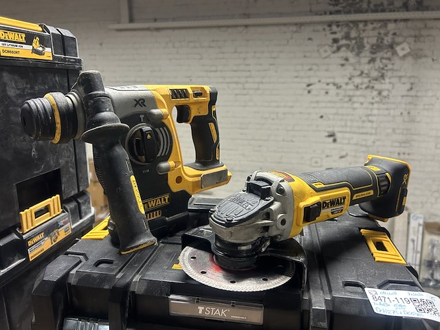 Combihamer, 1x haakse slijper, 1x koffer, dewalt, dch273, dcg405 - afbeelding 2 van  6