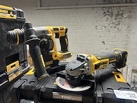 Combihamer, 1x haakse slijper, 1x koffer, dewalt, dch273, dcg405 - afbeelding 2 van  6