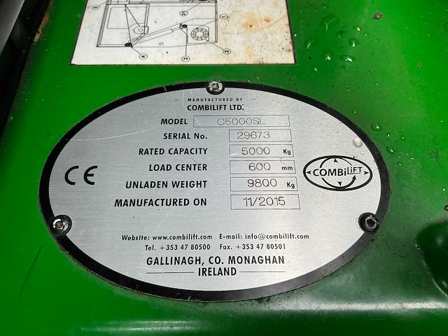 Combilift - 2015 - c5000sl combi-liftte - vorkheftruck - afbeelding 20 van  22
