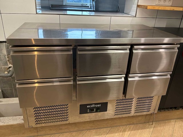 Combinatie professionele rvs horecakeuken met koel-/werkbanken, spoelkeuken en afzuiginstallatie - afbeelding 5 van  17