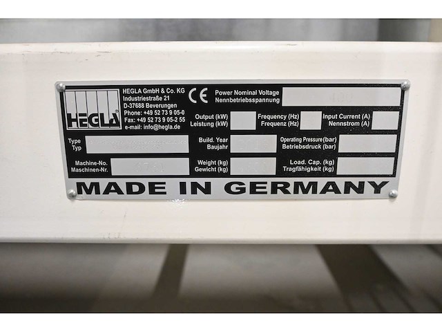 Combinatiekavel complete hegla / benteler glasbewerkingslijn met transportbanen en glaslaadsysteem, kavels 100-119 - afbeelding 192 van  221