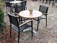 Combinatiekavel van veertien terrastafels met 50 aluminium stoelen, doorsnede tafels 90 cm. kavels k387 en... combinatiekavel - afbeelding 3 van  6