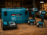 Combiset klopboormachine + slagschroevendraaier makita, dlx2180tj - dhp484 + dtd153 - afbeelding 1 van  1