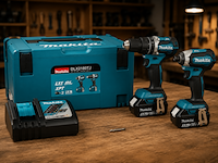 Combiset klopboormachine + slagschroevendraaier makita, dlx2180tj - dhp484 + dtd153 - afbeelding 1 van  1